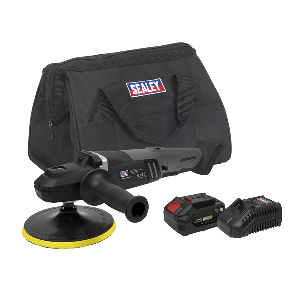 Premier SV20 Series 180mm Brushless Cordless Rotary Polisher Kit 20V 4Ah