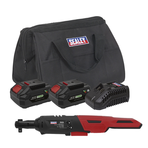 SV20 Series 3/8"Sq Drive Cordless Ratchet Wrench Kit 60Nm 20V 4Ah - 2 Batteries