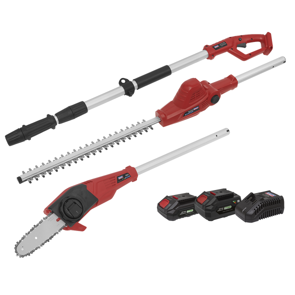 SV20 Series Cordless Telescopic Hedge Trimmer & Chainsaw Kit 20V - 2 Batteries