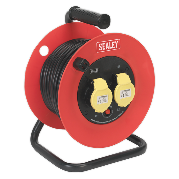 25m Heavy-Duty Cable Reel with Thermal Trip 2 x 110V