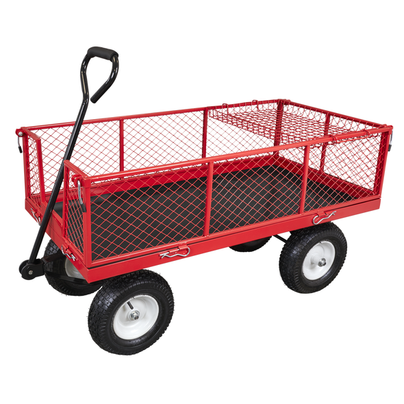 Platform Truck with Sides Pneumatic Tyres 350kg Capacity
