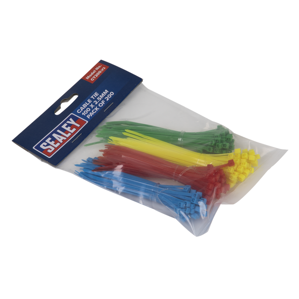Cable Tie Assortment 100 x 2.5mm - Pack of 200