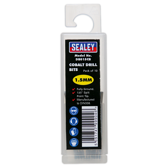 HSS Cobalt Fully Ground Drill Bit 1.5mm - Pack of 10