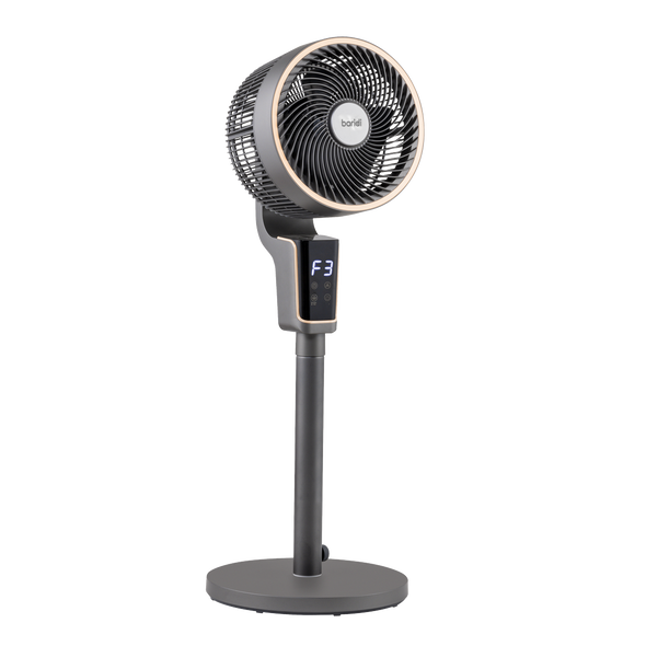 Baridi Pedestal Fan with Remote Control & 12hr Timer 12" - Grey