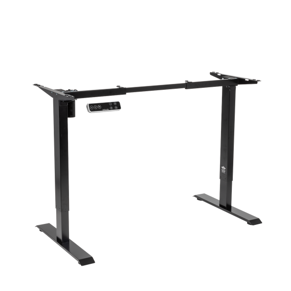 Dellonda Single Motor Ultra-Quiet Adjustable-Height Desk Frame with Digital Control Panel 70kg Capacity - Black