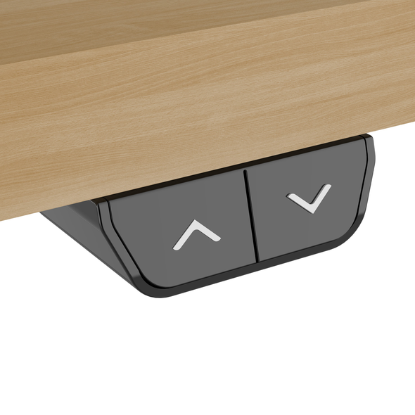 Dellonda Single Motor Ultra-Quiet Adjustable-Height Electric Sit/Stand Desk - Oak Desktop - DH68