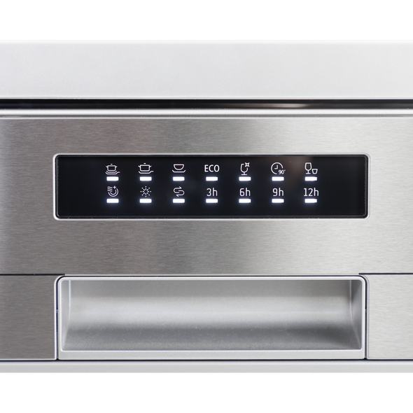 Baridi Regular Sized Freestanding Dishwasher 60cm Wide 13 Place Settings - Silver