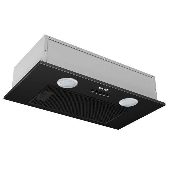 Baridi Cooker Hood with 5 Layer Filter 52cm - Black