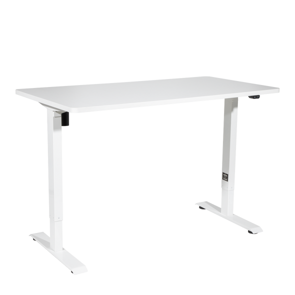 Dellonda Single Motor Ultra-Quiet Adjustable-Height Electric Sit/Stand Desk - White Desktop - DH67