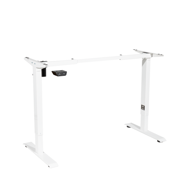 Dellonda Single Motor Ultra-Quiet Adjustable-Height Desk Frame 70kg Capacity - White