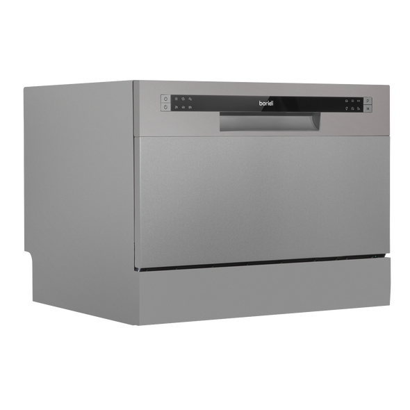 Baridi Tabletop Dishwasher 6 Place Settings 6.5L Capacity - Silver
