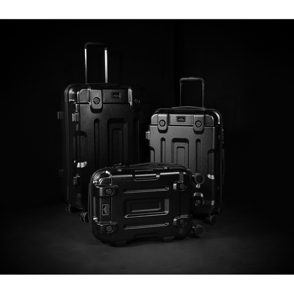 Dellonda Lightweight ABS Luggage Set 3pc - Black