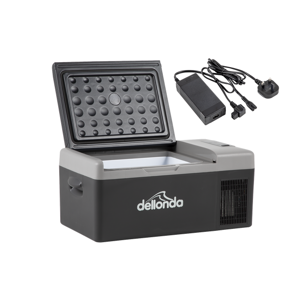 Dellonda Portable Fridge Freezer/Cool Box with LED Display & AC/DC 230V Adaptor 15L