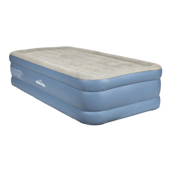 Dellonda Raised Air Bed with Built-in Electric Pump & Storage Bag - Single