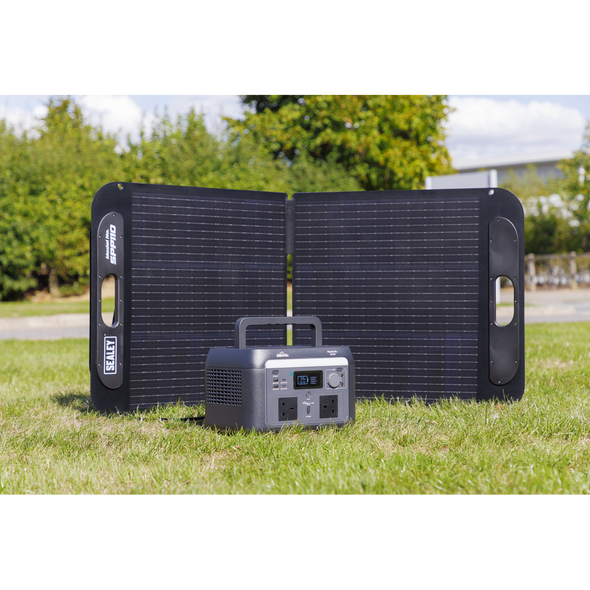 Dellonda Portable Power Station 600W & ETFE Foldable Solar Panel 110W