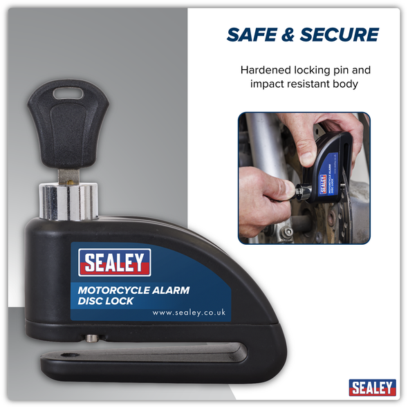 Motorcycle Alarm Disc Lock - Pair