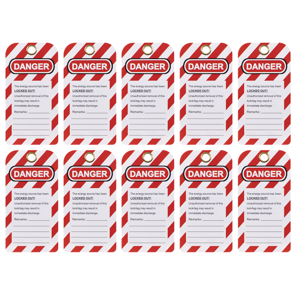 Lockout Safety Tag 10pc