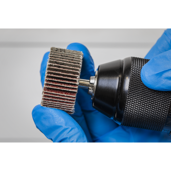 40 x 20mm Abrasive Flap Wheel with 6mm Shaft 60Grit - Pack of 5