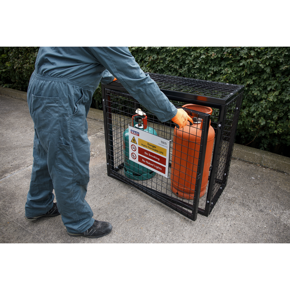 Gas Cylinder Safety Cage - 3 x 19kg