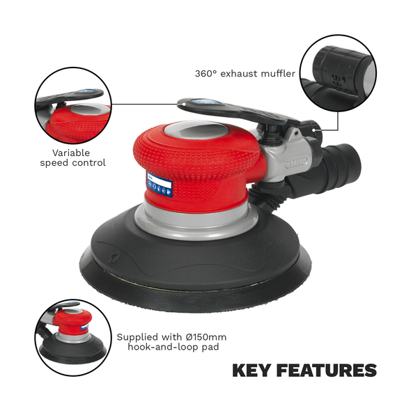 Generation Dust-Free Air Palm Random Orbital Sander 150mm