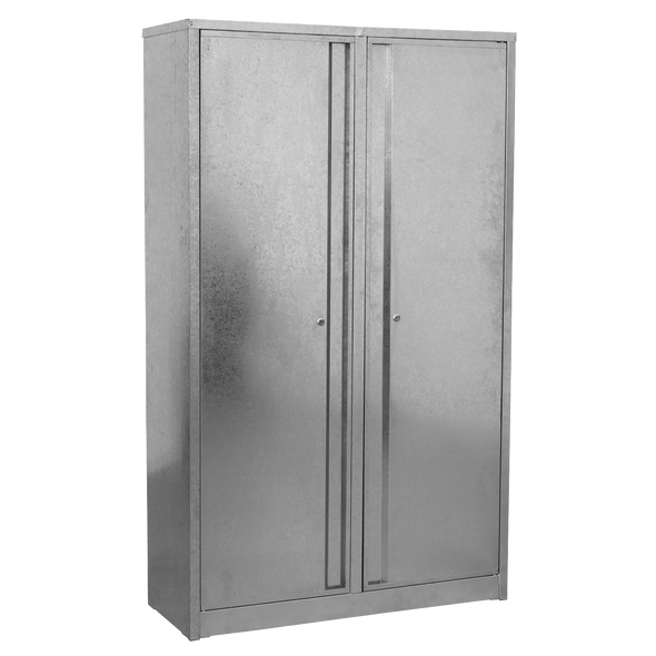 4-Shelf Galvanized Steel Floor Cabinet - Extra-Wide