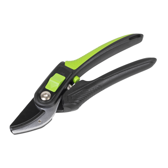 Anvil Secateurs with Soft Grip Handle, 3-Stage Safety Lock & Carbon Steel Blade, 220mm