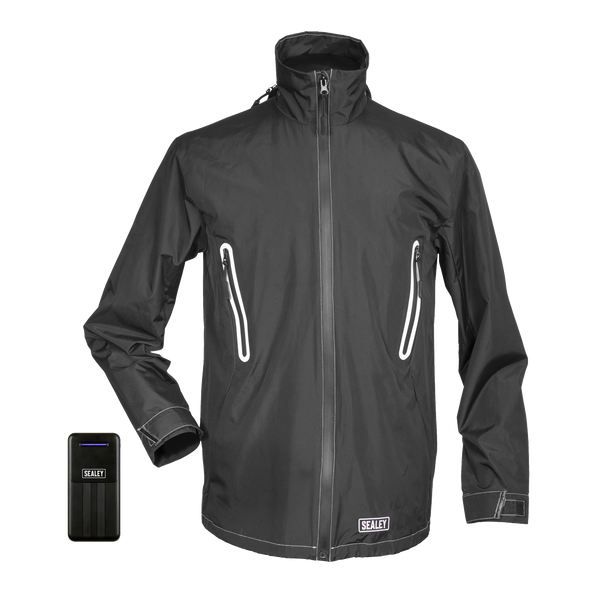 5V Heated Rain Jacket with Power Bank 20Ah - Small