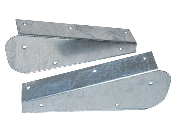 Britpart Galvanised Rear Mudflap Brackets DA1187, rust resistant brackets designed for Defender 90 vehicle.