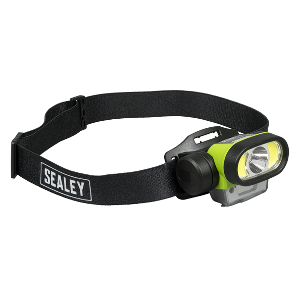 Rechargeable Head Torch with Auto-Sensor 5W & 3W COB LED