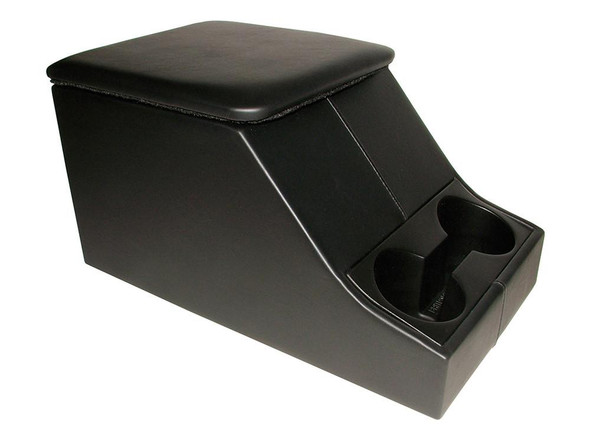 Britpart Cubby Box Arm Rest & Cup Holder Black XS Style - DA2035, black cubby box with armrest and integrated cup holders for Defender vehicle.