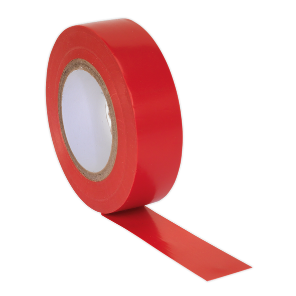 PVC Insulating Tape 19mm x 20m, Red - Pack of 10