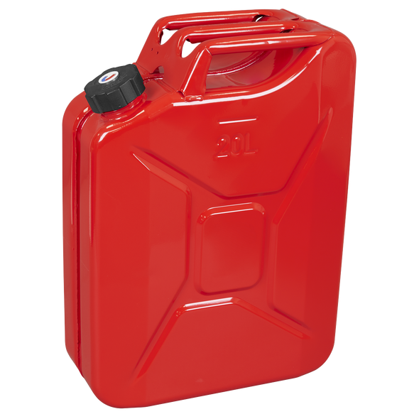 Screw Cap Metal Jerry Can 20L - Red