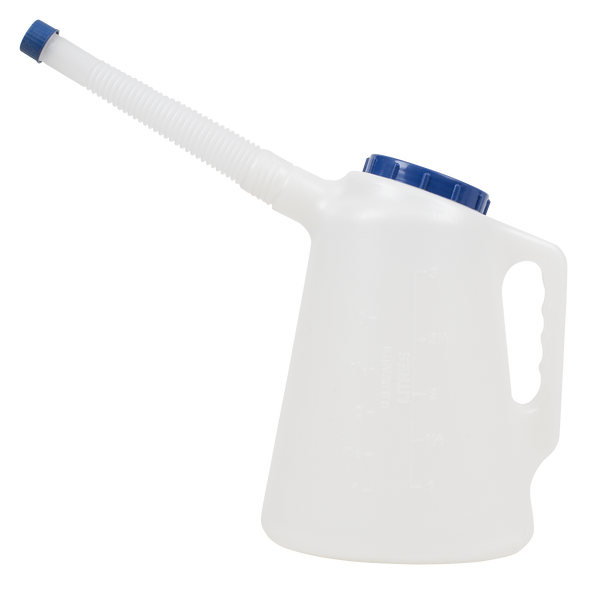 Oil Container with Blue Lid & Flexible Spout 3L