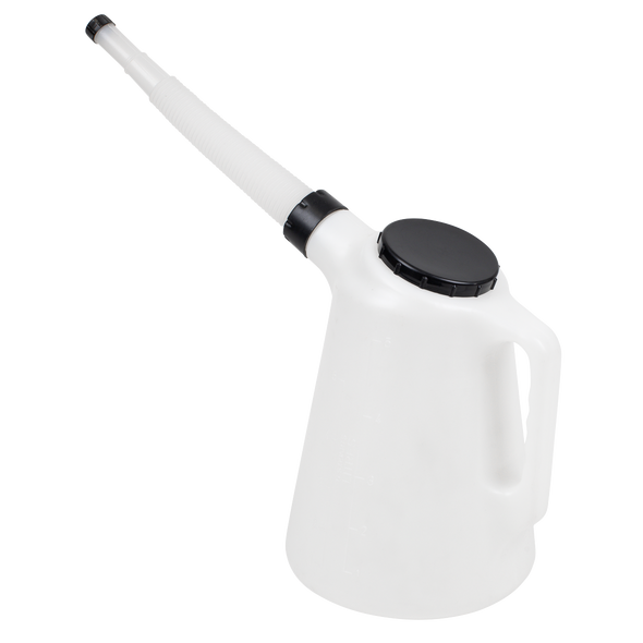Oil Container with Flexible Spout 5L - Black Lid
