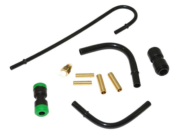 Britpart HITACHI Air Suspension Compressor Air Pipe Kit for Discovery 3, black and gold pipes and fittings for vehicle air suspension system.