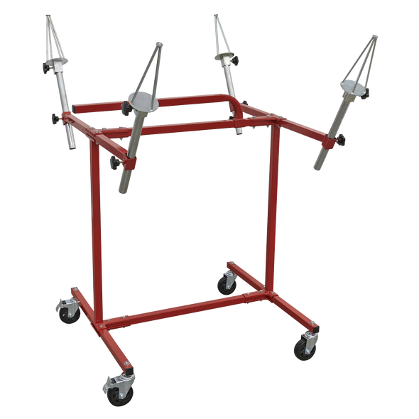 Heavy-Duty Alloy Wheel Painting/Repair Stand 4 Wheel Capacity