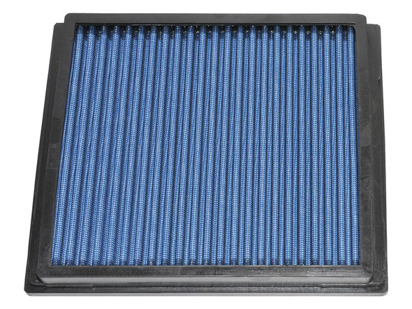 Britpart Peak Performance Air Filter for Defender Td5, blue and black rectangular automotive air filter. Britpart Peak Performance Air Filter for Defender Td5, blue and black rectangular automotive air filter.