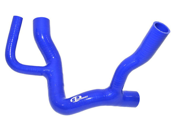 Direct Replacement Silicone Coolant Hose for Defender Td5, vibrant blue flexible rubber hose for engine cooling system.