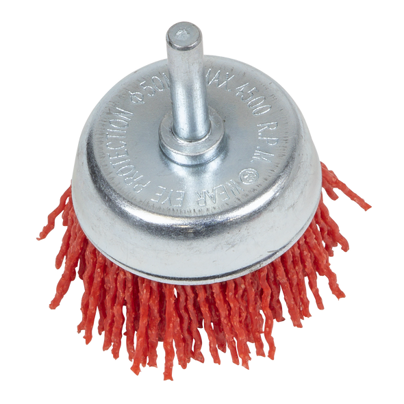 Nylon Filament Cup Brush 50mm with 6mm Shaft