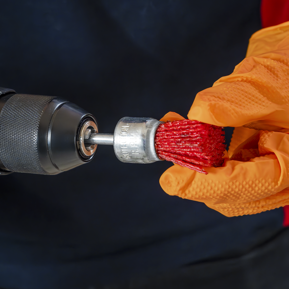 25mm Nylon Filament End Brush with 6mm Shaft