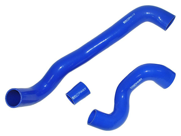 Britpart Silicone Turbo Intercooler Hose Kit for Discovery 3 2.7 TDV6, blue silicone hoses for turbo intercooler connection.