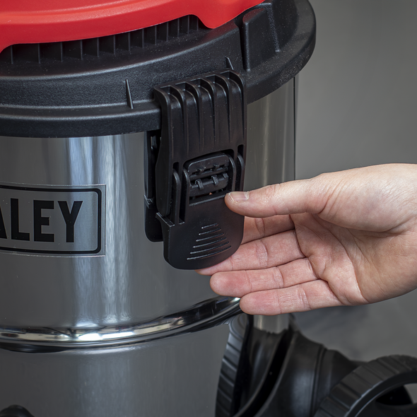 20L Industrial Vacuum Cleaner Wet & Dry with Stainless Drum & Auto Start 1400W/230V