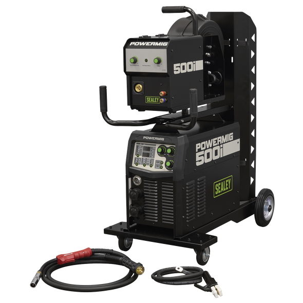 500A Professional Gas/Gasless MIG/TIG/MMA Inverter Welder With Portable Wire Feeder 400V 3ph