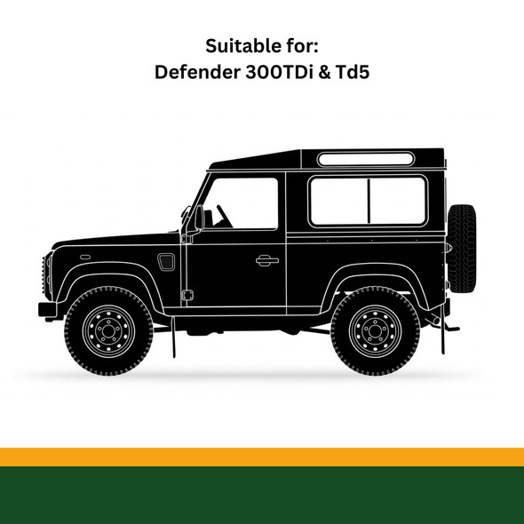 Hardy Spicer Wide Angle Front Propshaft for Defender 300TDi Td5, black front Propshaft for off-road vehicle with universal joints at both ends.