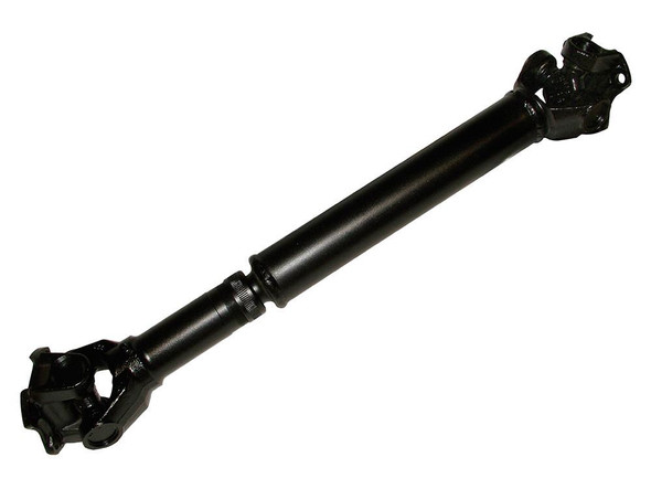 Hardy Spicer Wide Angle Rear Propshaft 1995> for Defender 90, black metal propshaft with universal joints at both ends.