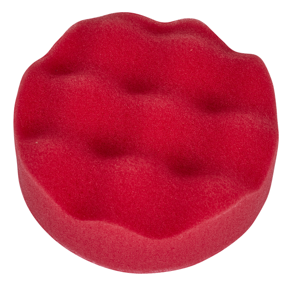 Hook-and-Loop Buffing & Polishing Foam Head 80 x 25mm - Red/Ultra-Soft