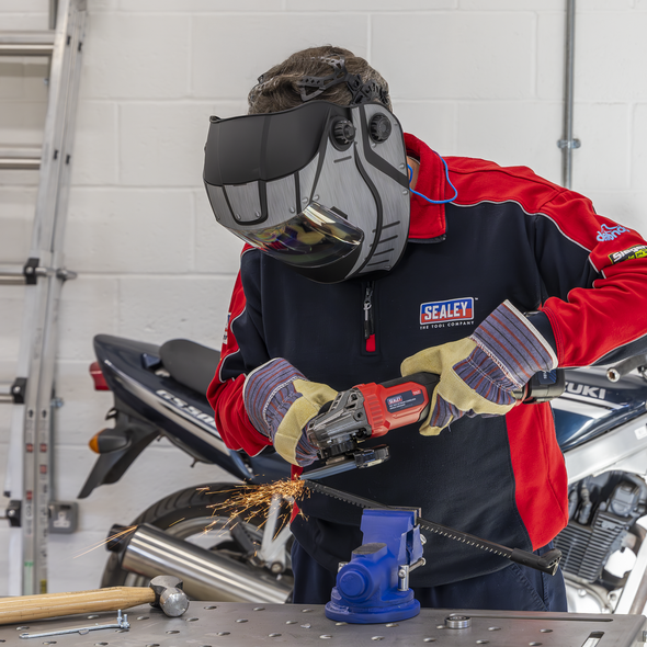 Auto Darkening Solar Powered Flip-Up Welding Helmet Shade 9-13