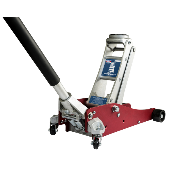 Premier Low Profile Aluminium Trolley Jack with Rocket Lift 1.8 Tonne