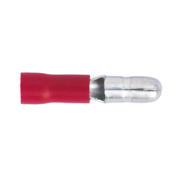 Male Bullet Terminal 4mm, Red - Pack of 100