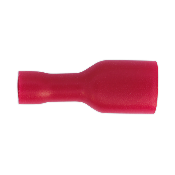 Fully Insulated Female Terminal 6.3mm, Red - Pack of 100